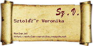 Sztolár Veronika névjegykártya